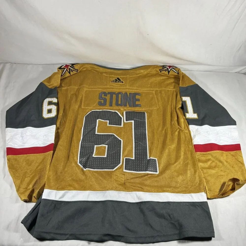 Adidas Vegas Golden Knights Mark Stone #61 Jersey Size 46 Gold NHL